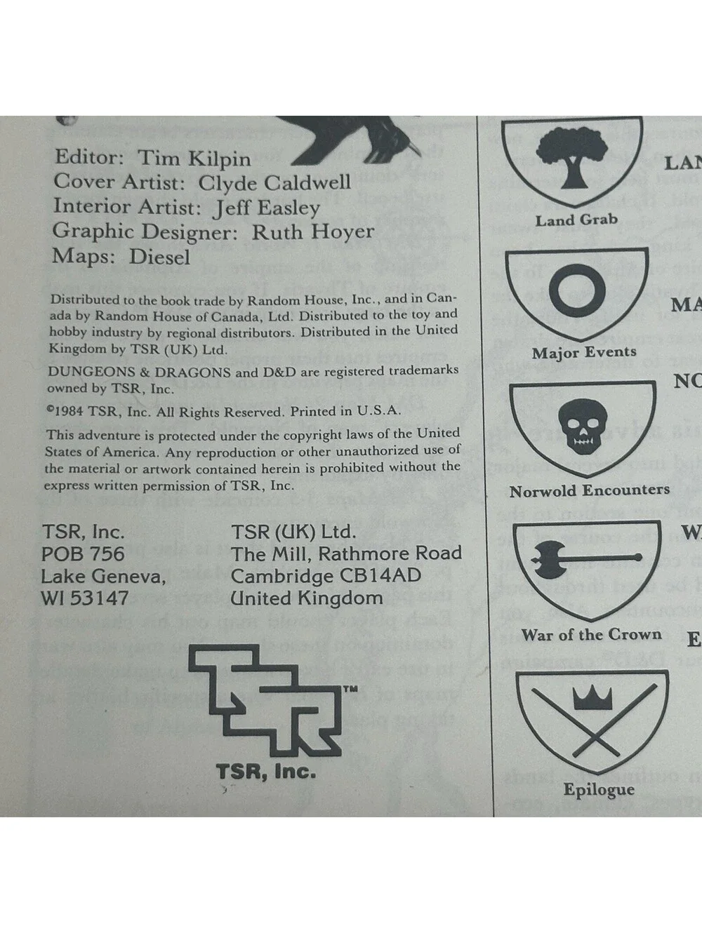 Test of the Warlords Adventure Module - Dungeons and Dragons CM1